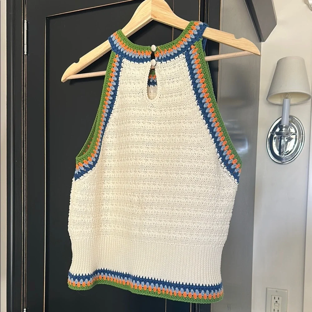 Veronica Beard Multicolor Crochet Tank - Picture 3 of 5